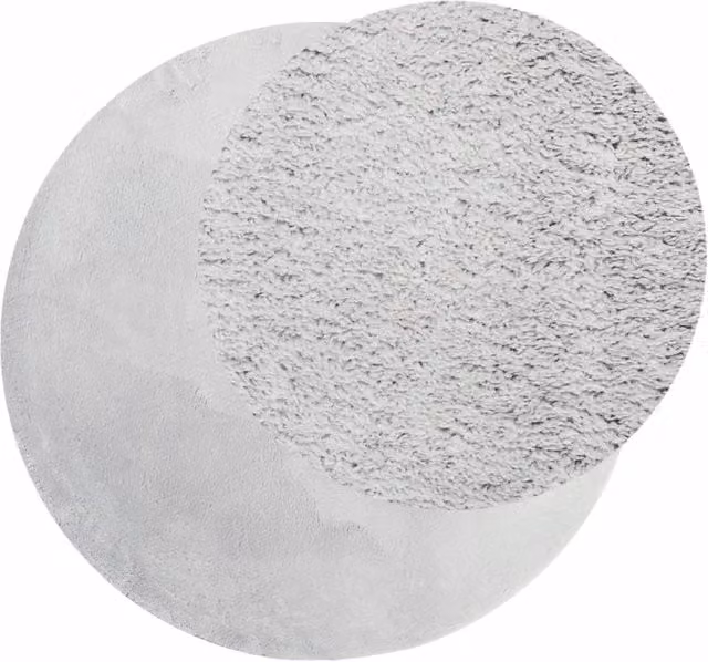 Berkfield Home HUARTE Round Short Pile Washable Grey Rug, Diameter: 80 cm – 1