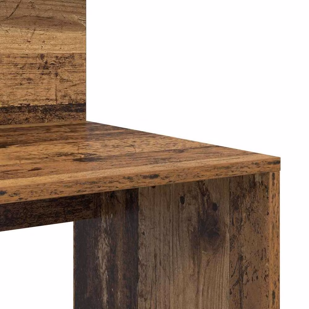 Berkfield Modern Writing Desk with Storage in Old Wood, W/D/H: 90 x 48 x 101.5 cm – 6