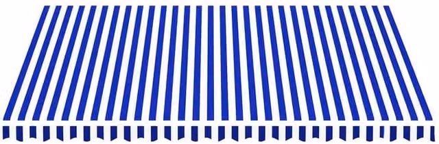 Berkfield Home Replacement Awning Fabric in Blue and White, Polyester, W: 4.5 m, D: 3.5 m – 1