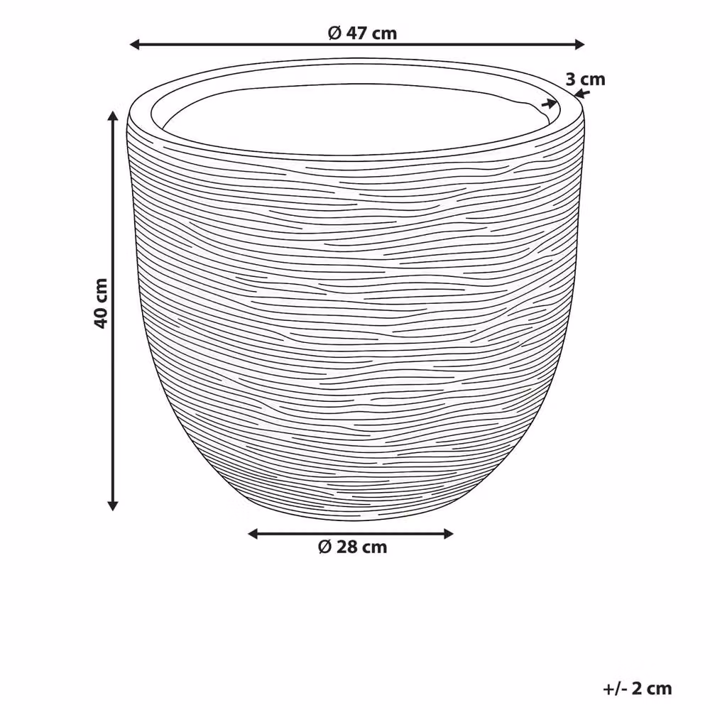 Wyld and Coco Grey Fibre Clay Planter Tub – 3