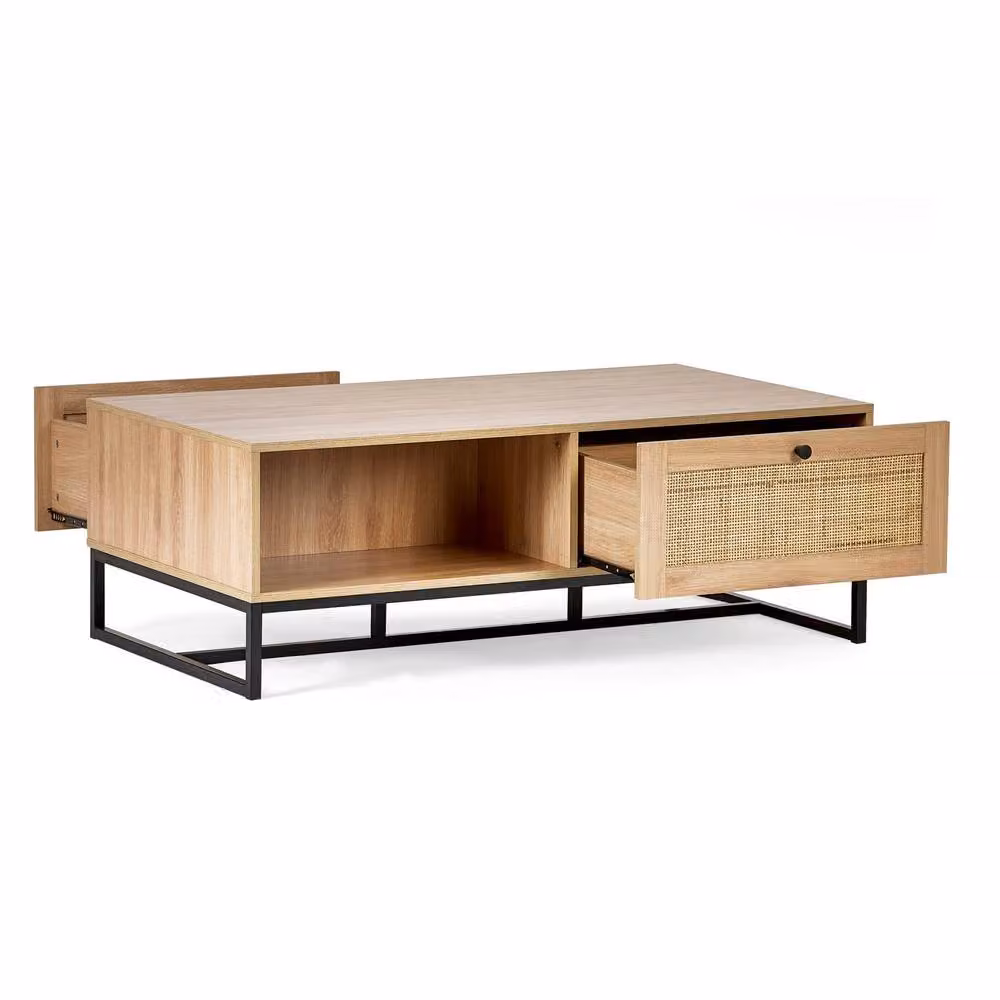 Cheshire Portree Rectangular Coffee Table in Oak Wood with Sled Base – 2