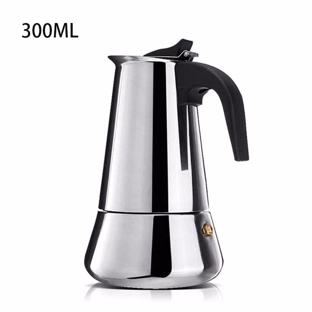 FLAVORA Stainless Steel Espresso Maker, 6 Cup, 300ml, Silver – 2