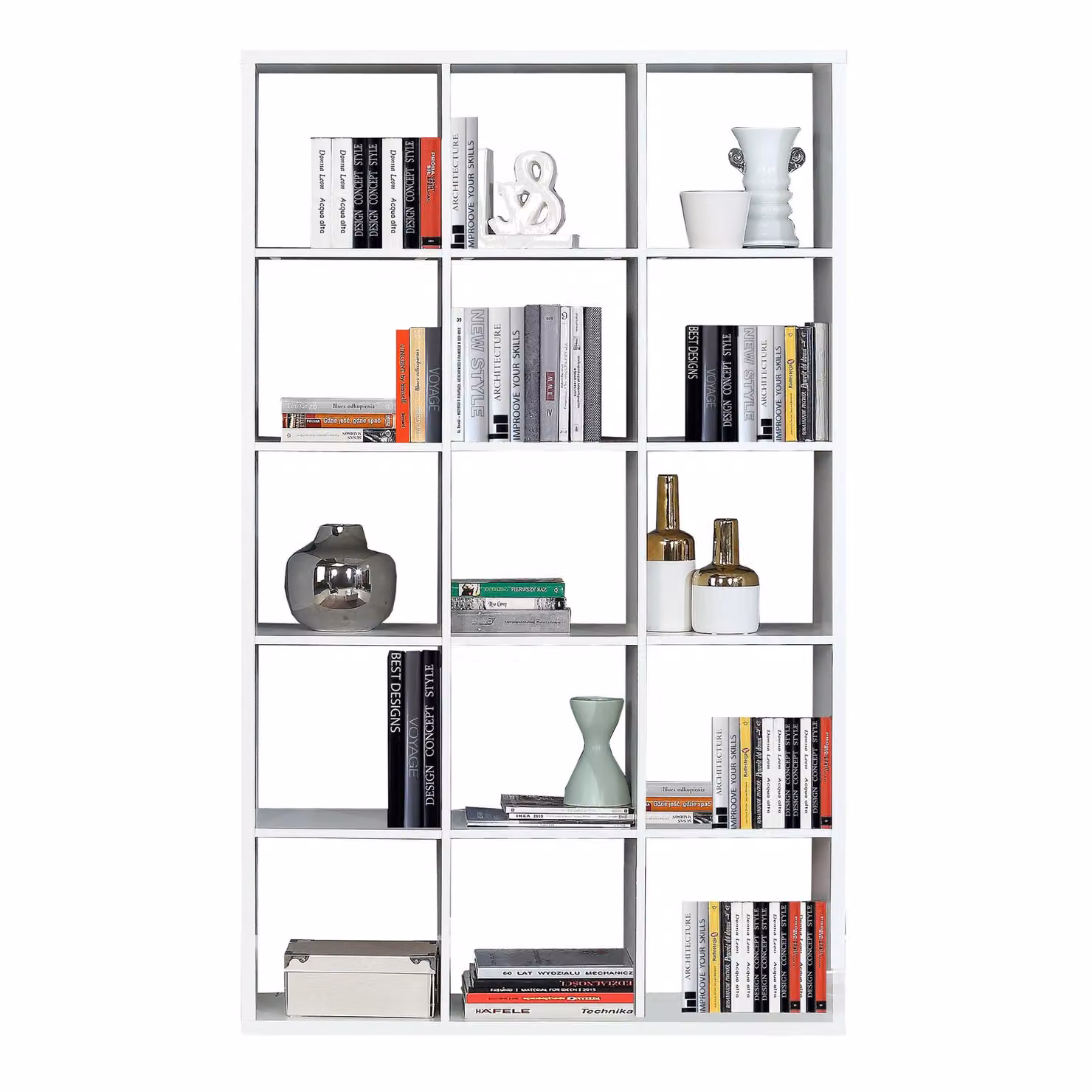 Furniture To Go Mauro 3x5 Cube Storage Unit in White – 3