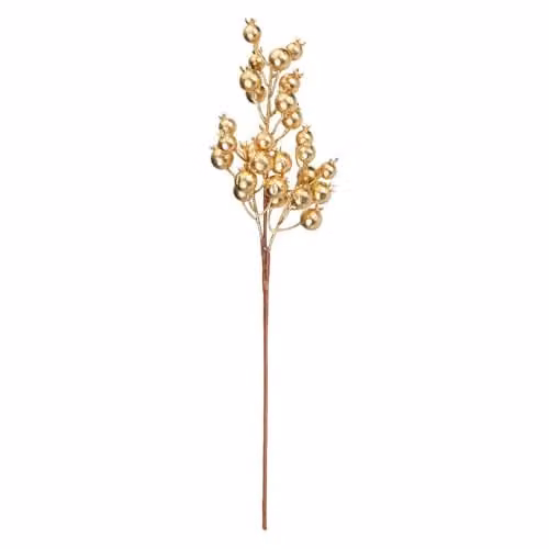 VFM e-Store Gold Christmas Berry Spray Decoration, H 46 cm x W 8 cm – 1