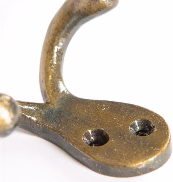 Hammer and Tongs Double Coat Hook in Gold, Pack of 10, W: 70 mm, H: 50 mm – 1