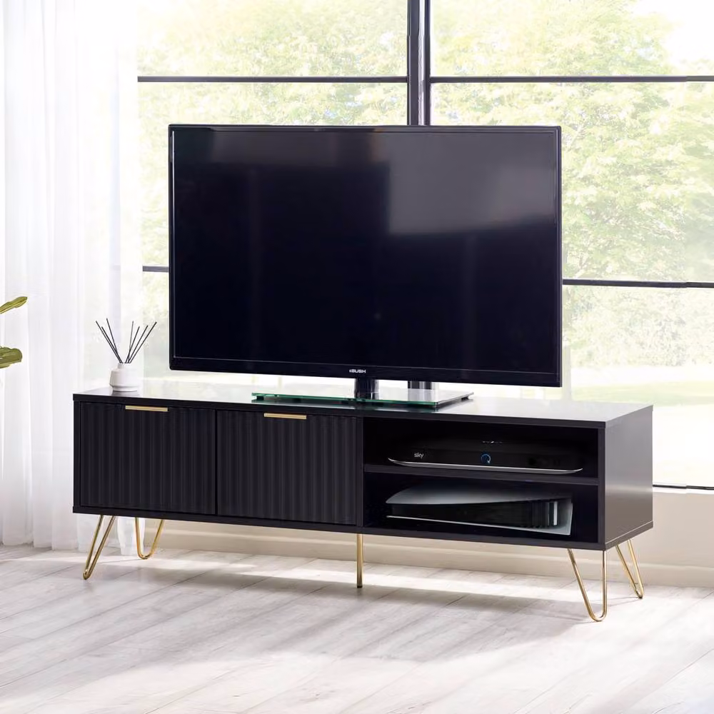 Cheshire Premium Bellano TV Unit in Matt Black – 3
