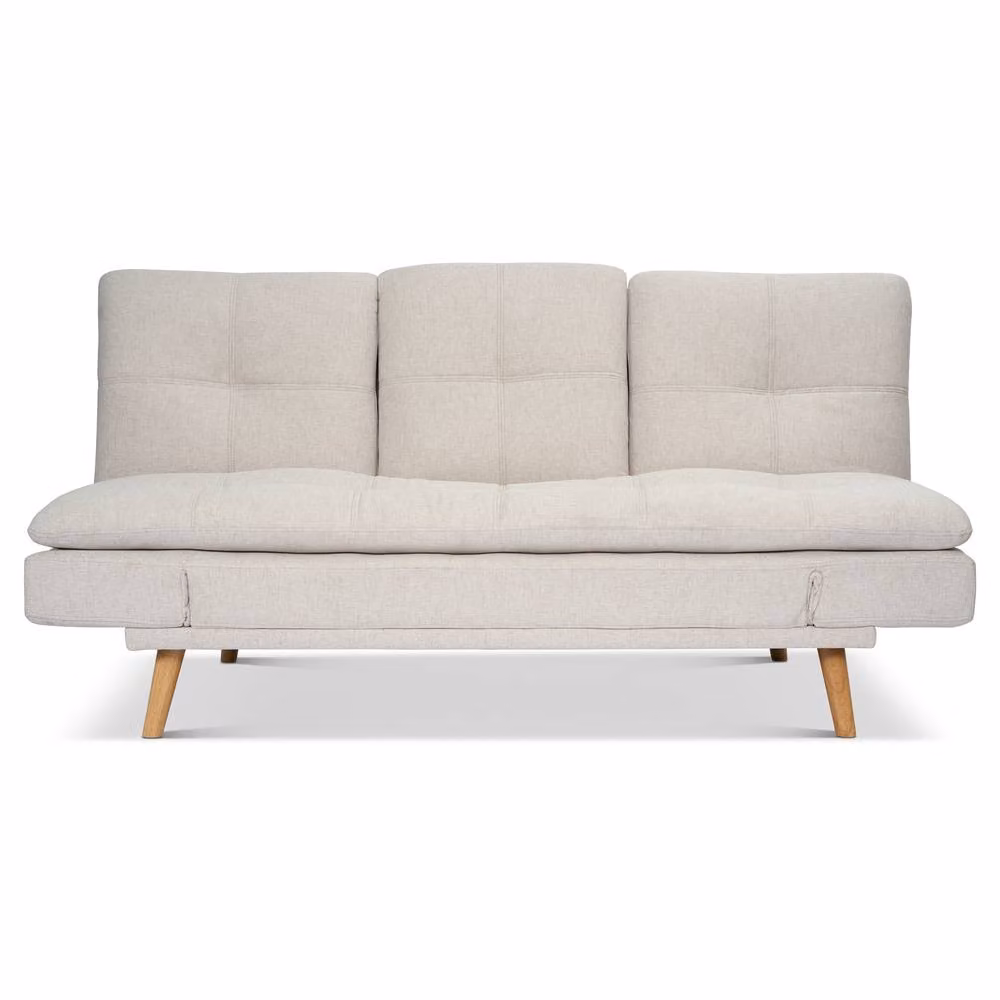 Bravich LTD Soho 4-in-1 Click Clack Sofa Bed in Beige Linen Blend, 3 Seater – 2