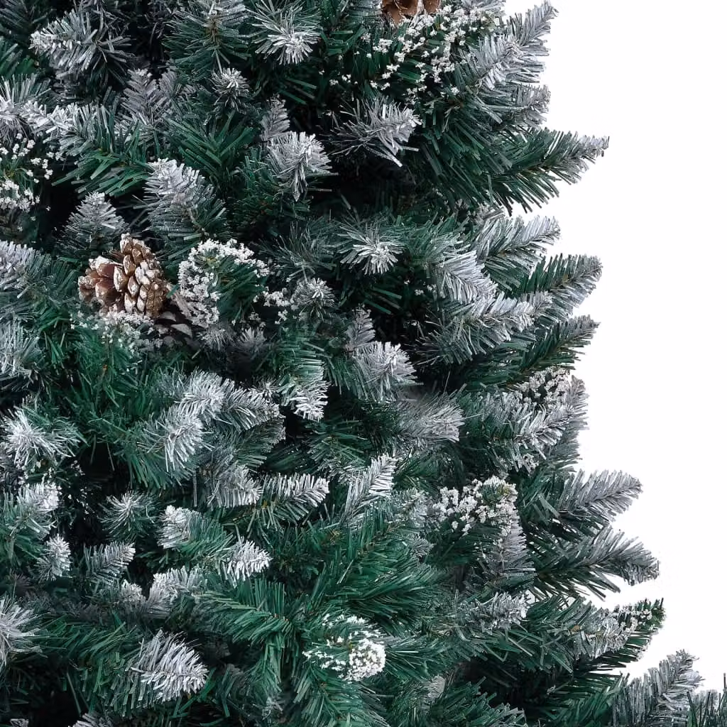 Berkfield Home Artificial Pre-lit Christmas Tree with Ball Set and Pine Cones, Green, Height: 150 cm – 2