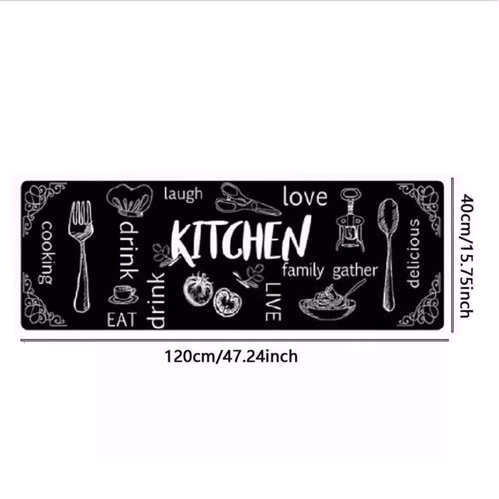 SPETLEK Skull Non Slip Kitchen Mat, Black, W: 40 cm, L: 120 cm – 2