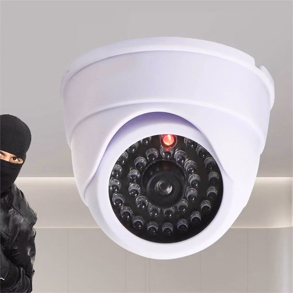 NESTLUNE White Dummy Dome CCTV Surveillance Camera with Flashing LED – 3
