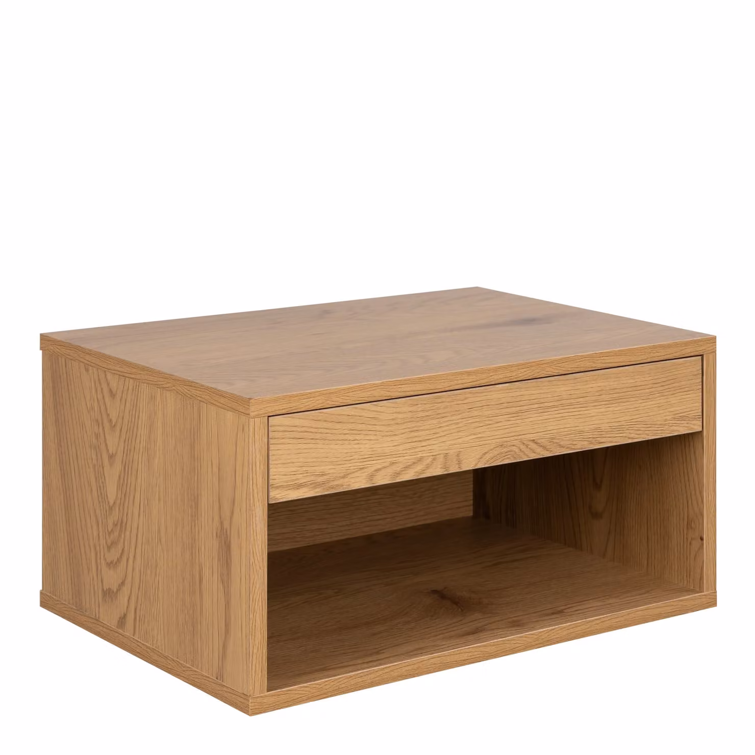 Furniture To Go Cholet Square Bedside Table with 1 Drawer in Light Oak – 2