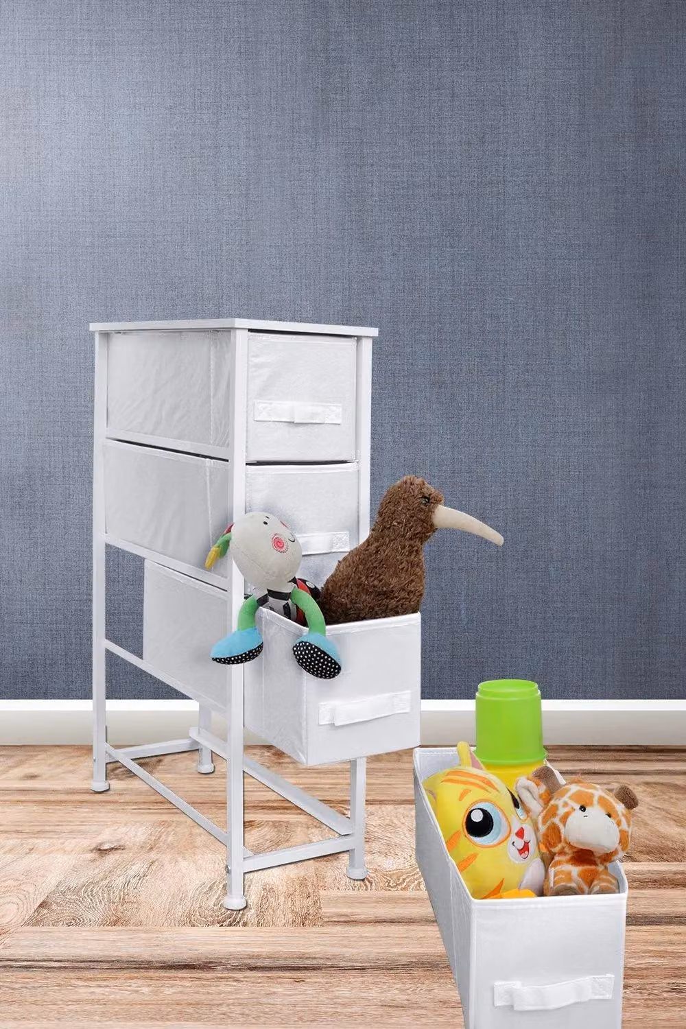 Clarisworld 4 Drawer Narrow Chest of Drawers Storage Tower in White – 5
