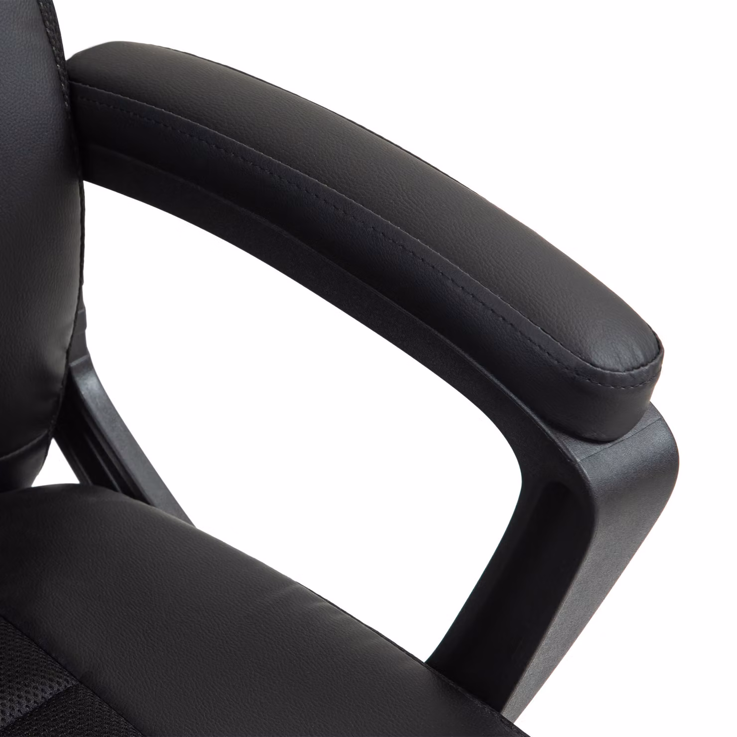 HOMCOM Executive Office Chair in Black Synthetic Leather with Ergonomic Tilt Function and Height Adjustment – 7