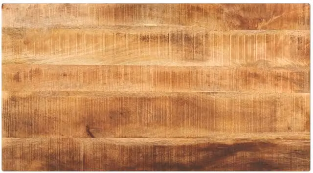 Berkfield Home Rectangular Solid Wood Table Top in Brown Rough Mango, W: 110 cm, D: 70 cm, H: 2.5 cm