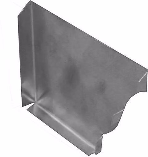 Coppa Gutta Zinc Ogee Gutter Right Stop End in Grey, 125mm