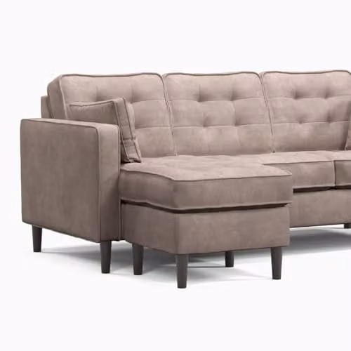 Furnishings For Less UK Eden Toledo Reversible 3 Seater L Shape Corner Sofa in Grey Fabric – 1