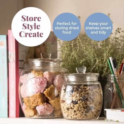 Kilner Universal Push-Top Lid Glass Jar, 4 l, Transparent – 3
