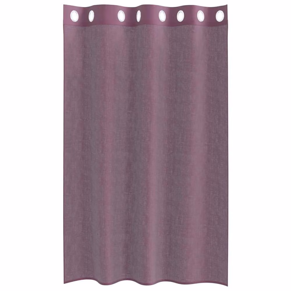 Berkfield Home Purple Voile Fabric Panel Curtains with Eyelets, 2 Pack, W: 140 cm, H: 175 cm – 3
