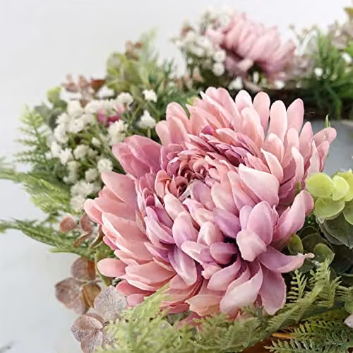 Leaf Pink Artificial Floral Wreath, Diameter: 45 cm – 2
