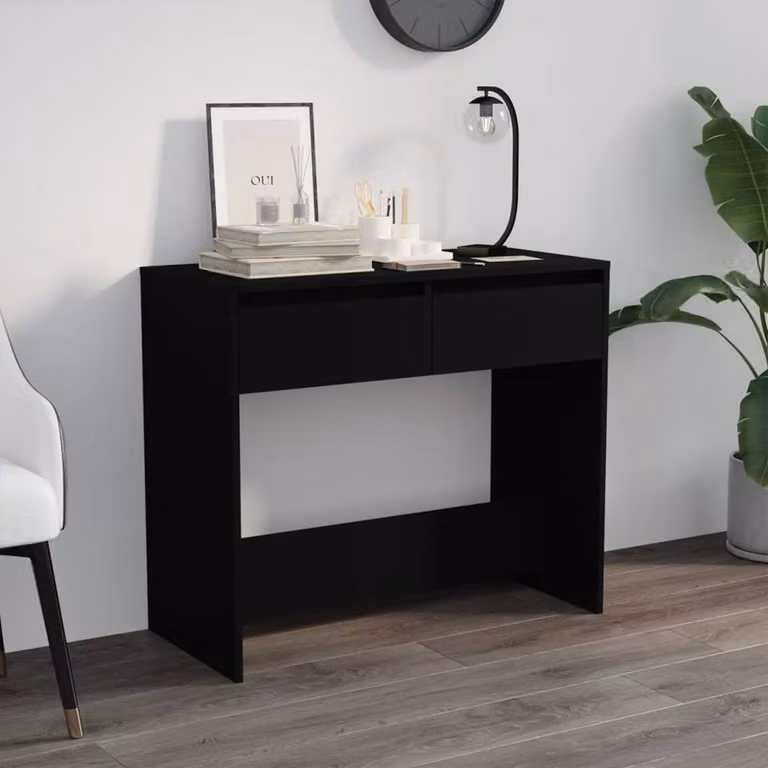 Berkfield Home Decorative Console Table in Black, W/D/H: 89 x 41 x 76.5 cm