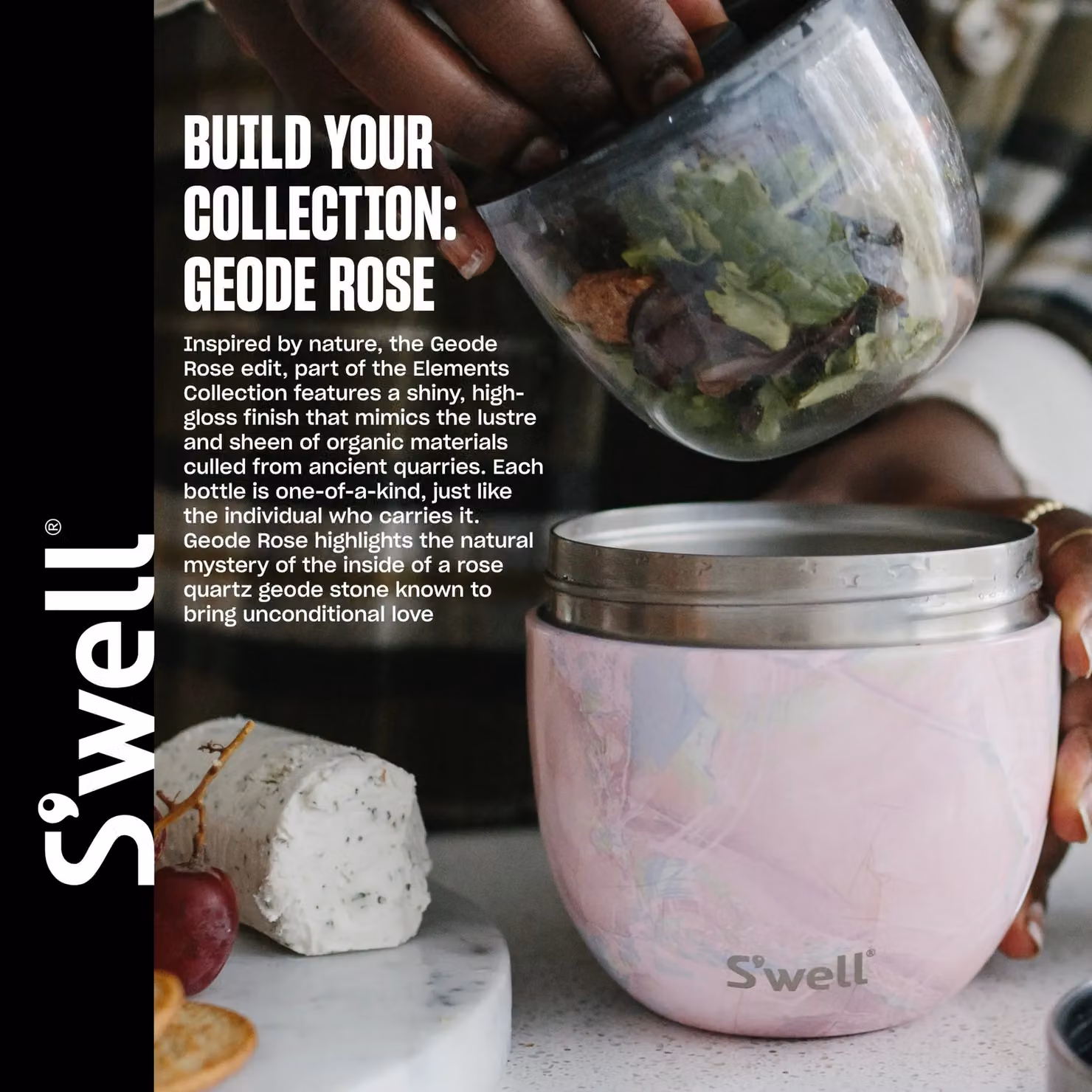 S'well Pink Geometric Tumbler with Lid, 530ml – 6