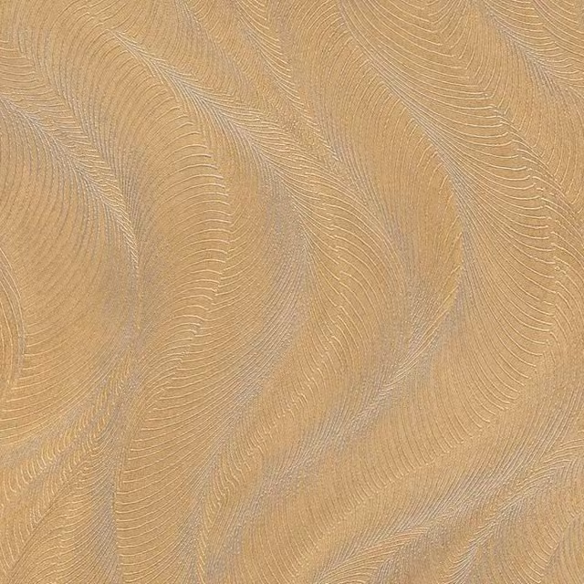 Rasch Opulenza Wave Geometric Abstract Wallpaper in Metallic Gold