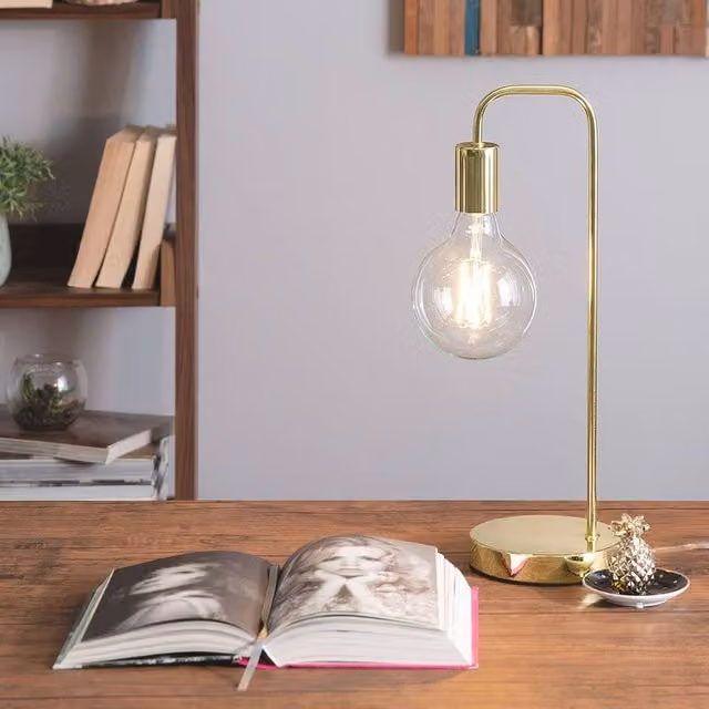 Wyld and Coco Gold Industrial Metal Table Lamp