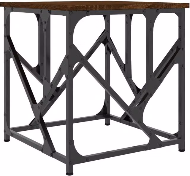 Berkfield Home Brown Oak Coffee Table, W: 45 cm, D: 45 cm, H: 47.5 cm