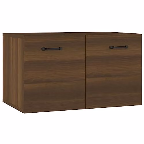 vidaXL Modern Wall Mounted Cabinet in Brown, W: 60 cm, D: 36.5 cm, H: 35 cm – 2