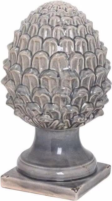 Hill Interiors Grey Ceramic Acorn Ornament