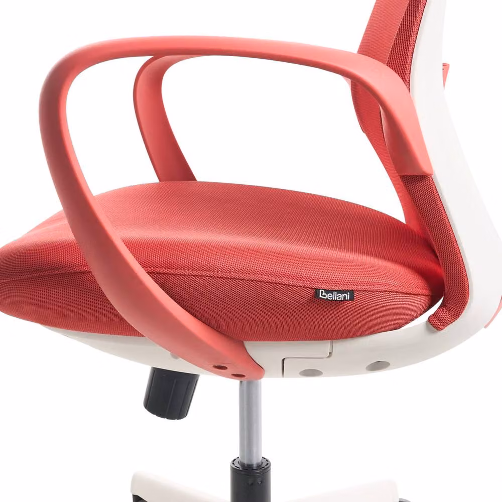 Wyld and Coco Red Fabric Mesh Task Chair with Armrests and 360 Degree Swivel – 2