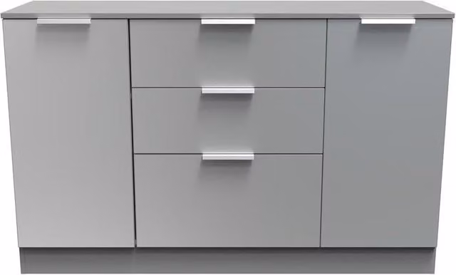 2 U Dover Ready Assembled 2 Door 3 Drawer Sideboard in Dark Grey – 1