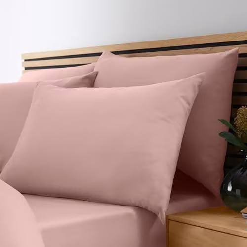 Catherine Lansfield So Soft Non-Iron Microfibre Duvet Cover and Pillowcase Set in Pink, 200 x 200 cm – 2