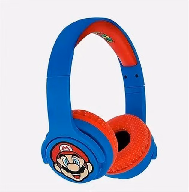 Super Mario Kids Wireless Bluetooth Headphones - Blue
