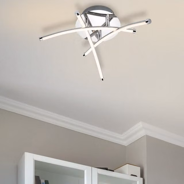 COSYLYTE Hatton Mini 3 Light Integrated LED Ceiling Light in Chrome