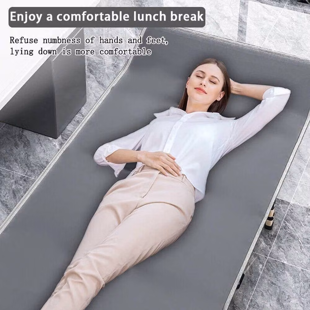 PAWNORA Adults Folding Sleeping Cot Guest Bed in Grey, W/D/H: 176 x 64 x 49 cm – 3