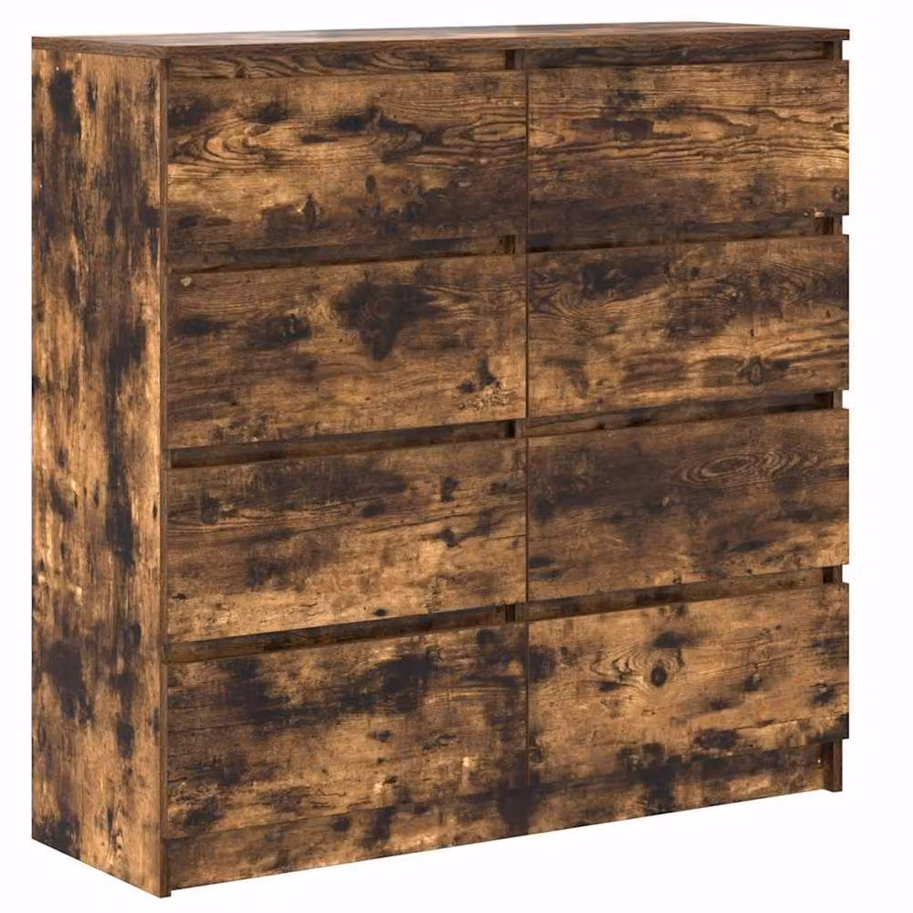 Berkfield Home Smoked Oak Sideboard in Brown, W/D/H: 100 x 35 x 99 cm – 2