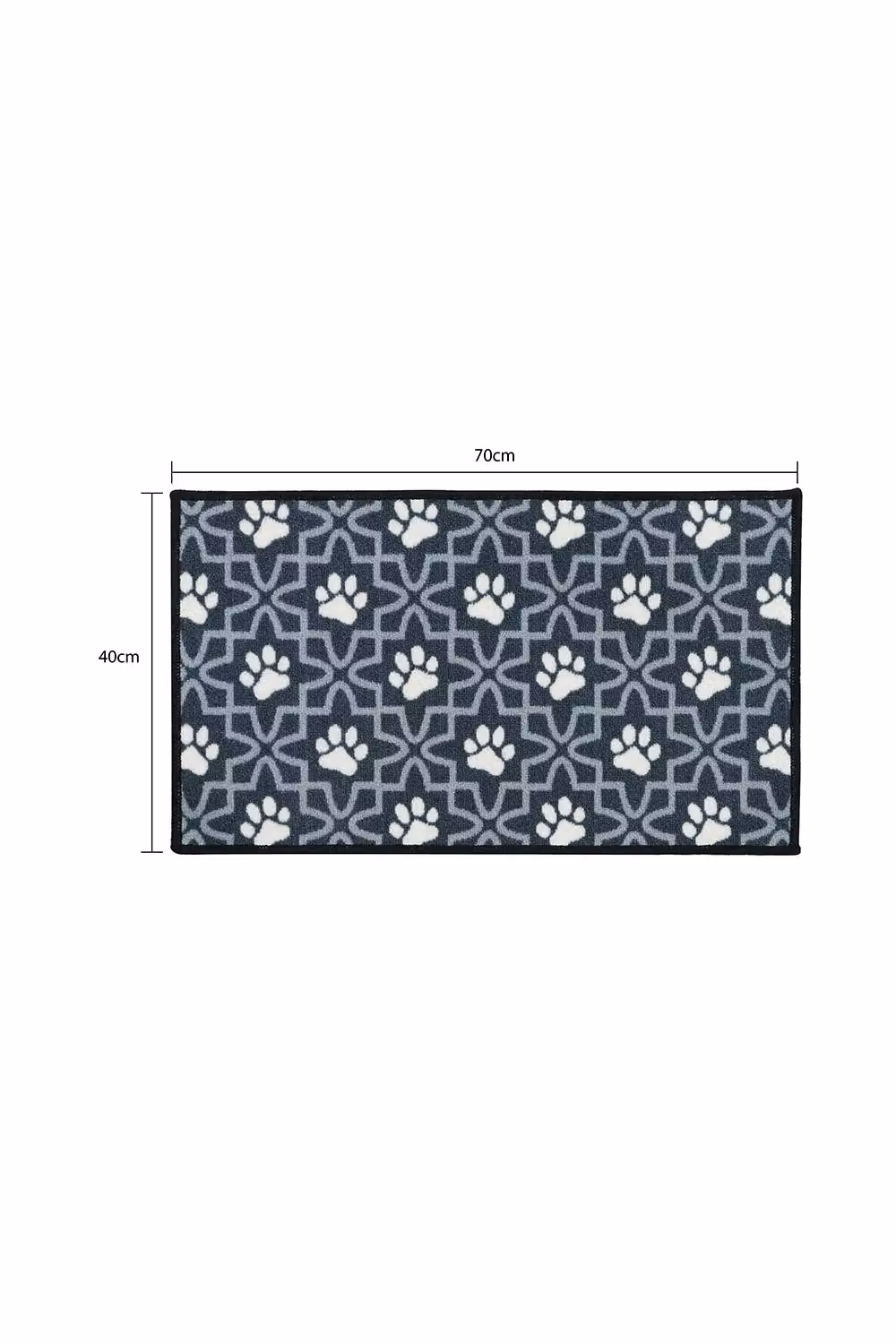 JVL Machine Washable Non-Slip Pet Mat with Animal Graphic, Blue and Grey, W/D: 70 x 40 cm – 5
