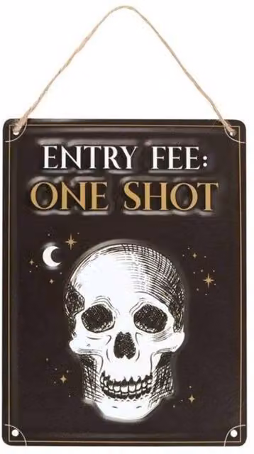 Something Different Wholesale Gothic Metal Hanging Sign in Black and Brown – 5