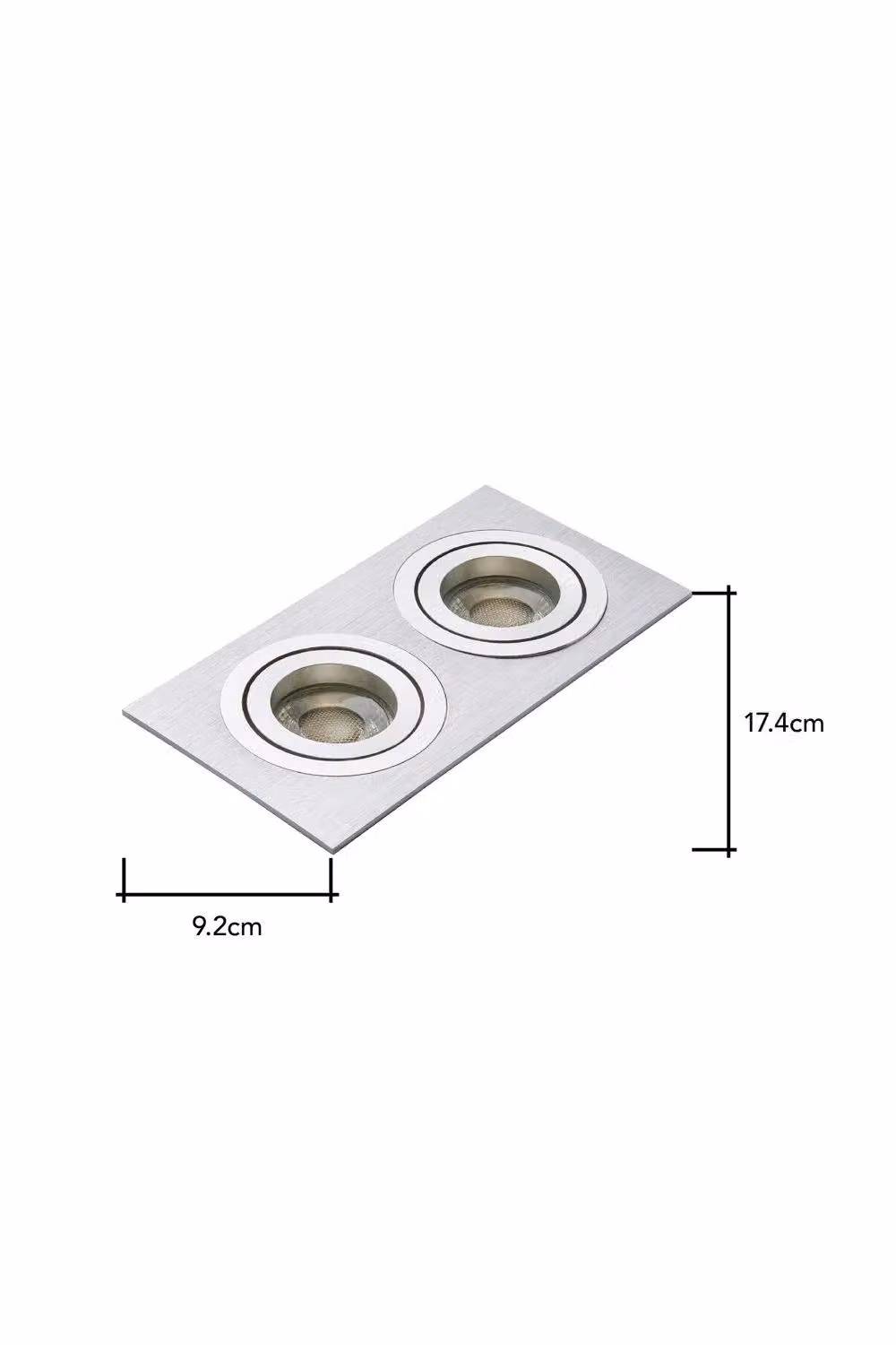 BHS Lighting Faina Double Squared Adjustable Spot Light in Silver Chrome – 2