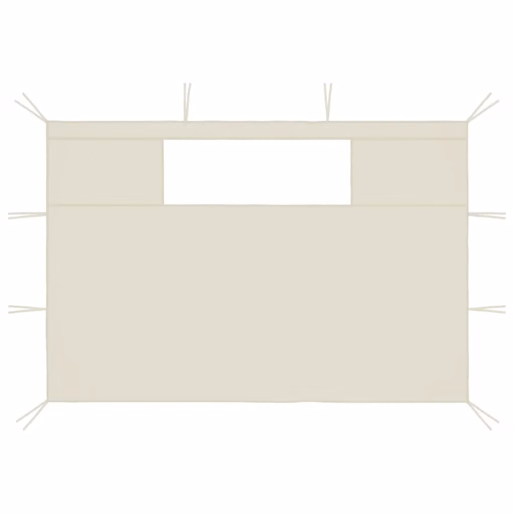 Berkfield Home Gazebo Sidewalls with Windows, 2 Piece Set, Beige, W: 410 cm, H: 210 cm