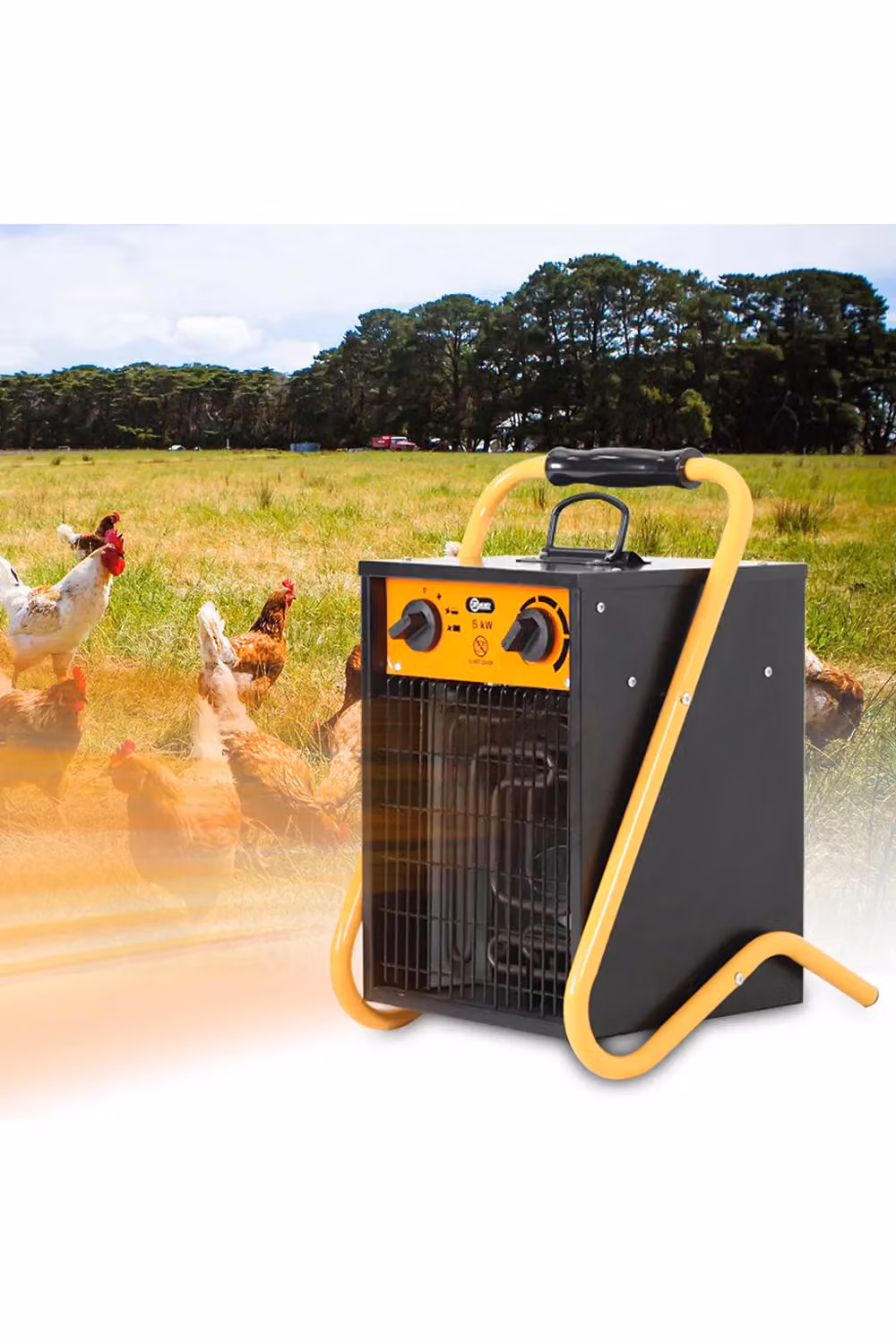Living and Home 5KW Industrial and Agricultural Electric Fan Heater in Black – 2