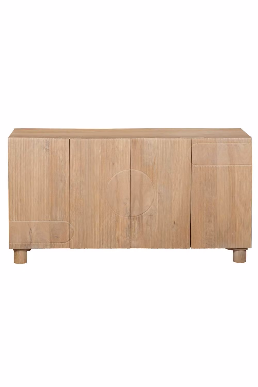 IH Design Yealmpton Mid-Century Solid Wood Extra Large Sideboard Storage Cabinet in Brown – 2