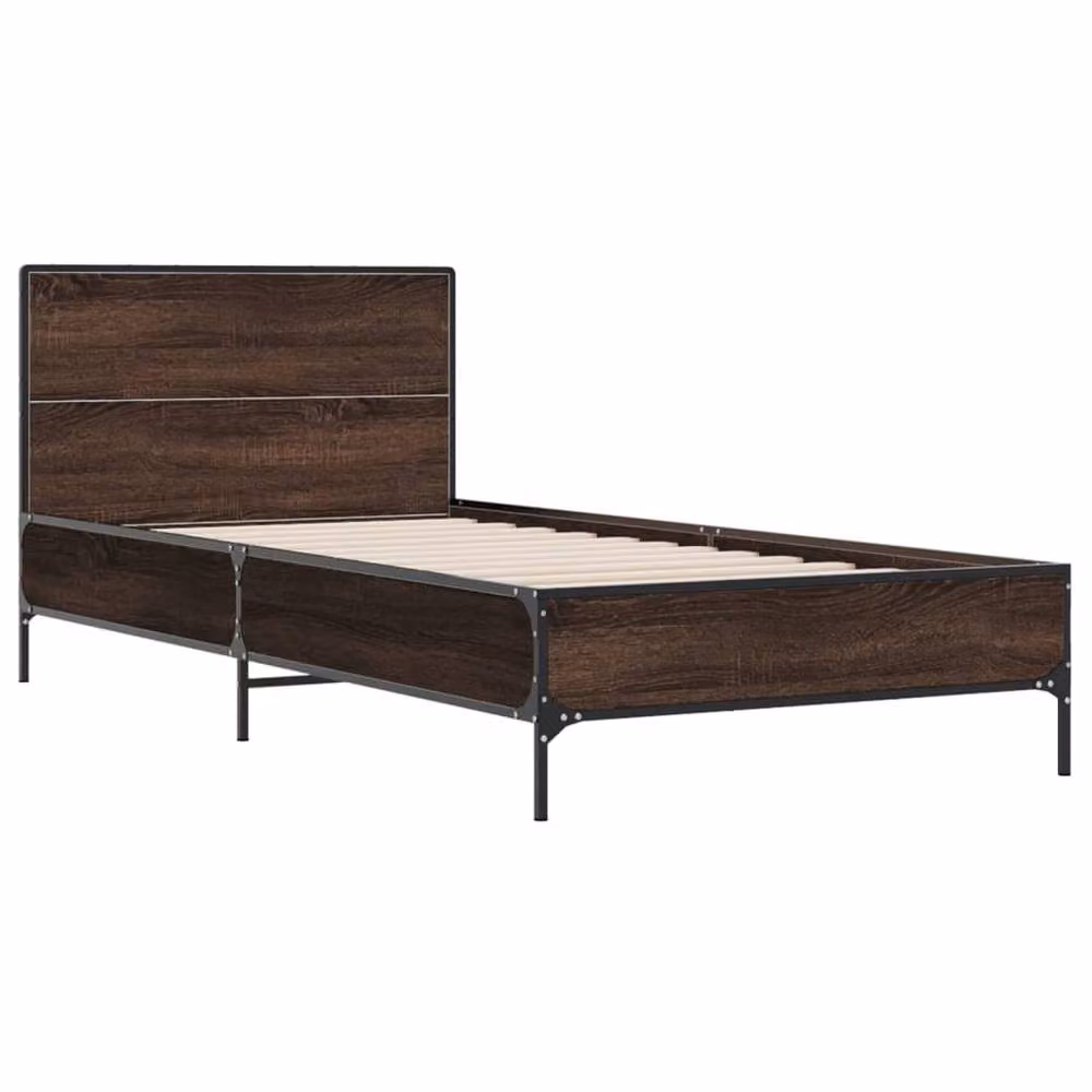 Berkfield Home Small Single Bed Frame in Brown Oak – 3