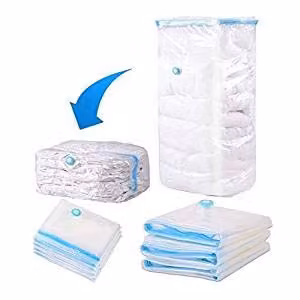 KAV 6 Pack Vacuum Compressed Storage Bags in Transparent, W/H: 70 x 100 cm – 1