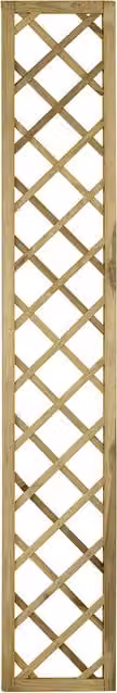 Hidcote Lattice Forest Brown Wooden Garden Trellis Support, Height: 30 cm, Pack of 5