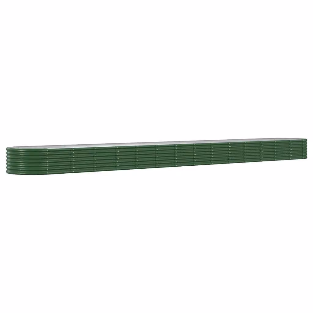 Berkfield Home Garden Powder-coated Steel Raised Bed, Green, W: 620 cm, D: 80 cm, H: 36 cm – 2