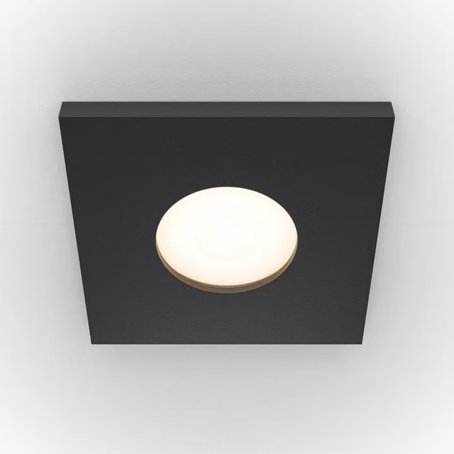 Maytoni Share Square Recessed Downlight Black GU10 IP65