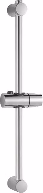 NESTLUNE Adjustable Chrome Shower Riser Rail Kit with Slider Head Holder in Silver