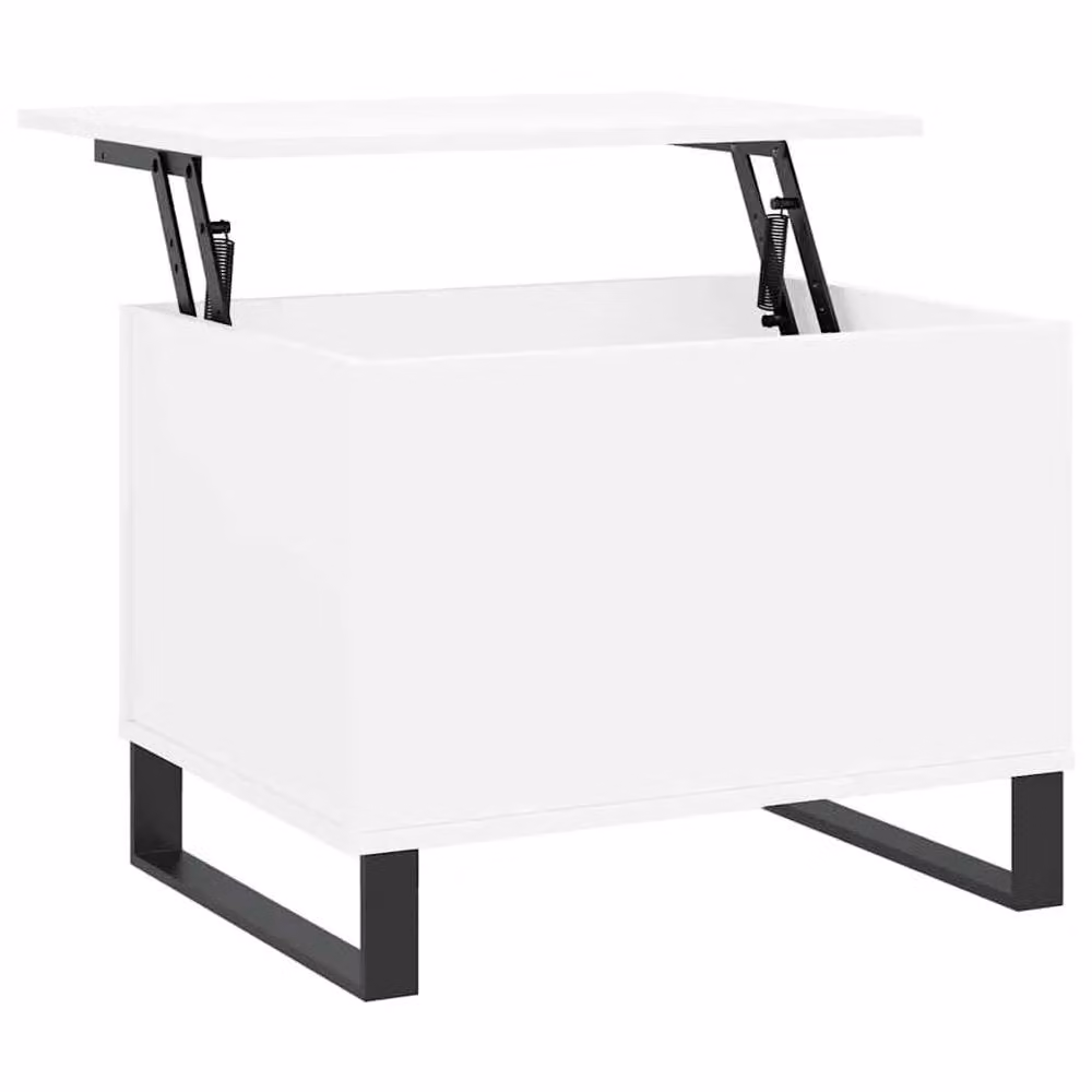 Berkfield Home Modern White Glossy Coffee Table with Lift Mechanism, W/D/H: 60 x 44.5 x 45 cm – 2